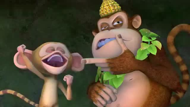 跟着音乐来跳舞,熊大熊二跳的太好了