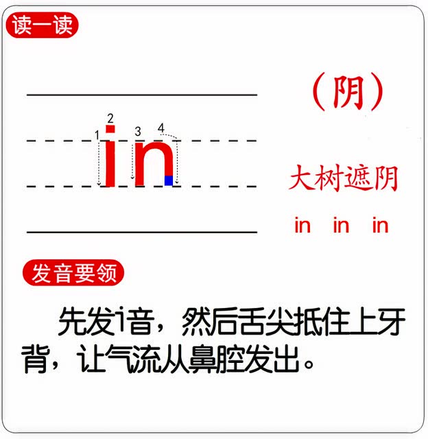 41.前鼻韵母in发音