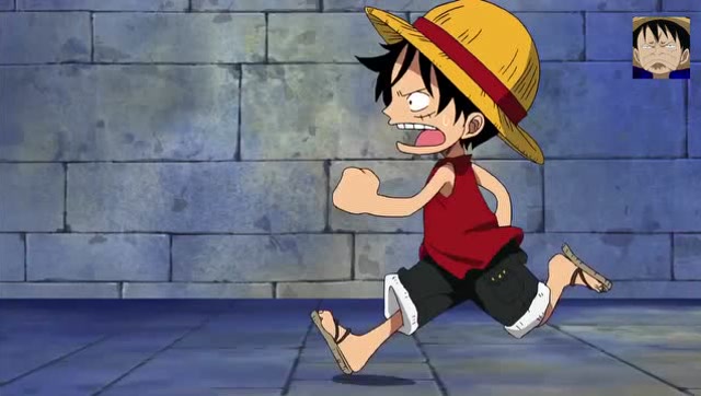 使用完三档缩小化的路飞,跑起步来萌萌哒