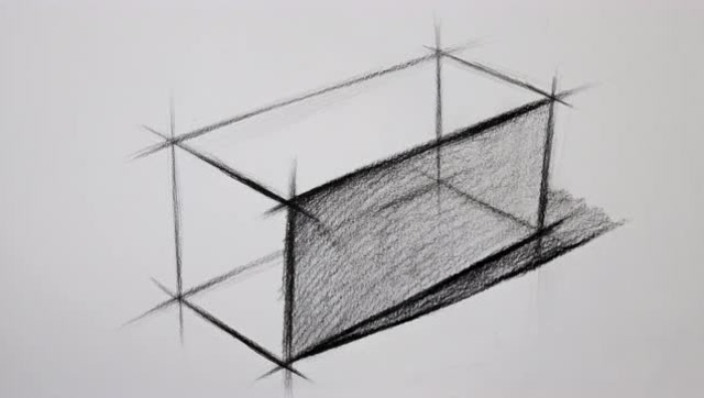 长方体结构结构素描 基础教程画法 我是美术生最新课程