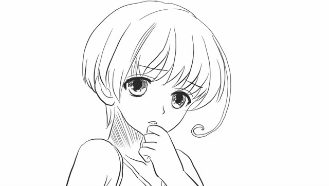 教你如何画短发动漫美少女儿童简笔画