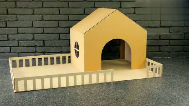 小狗温暖之家,diy如何用纸板制作小狗的房子