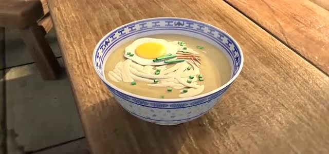 熊出没之探险日记,熊就该有熊样,遇到美味葱花面,熊二绝不会错