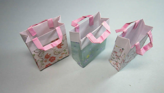 纸艺手工折纸礼品袋,简单又漂亮的礼品袋子折法教程