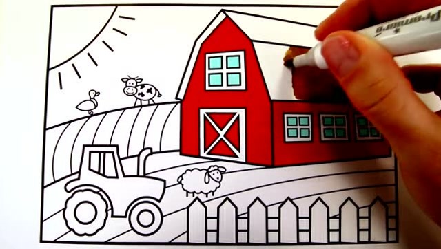 画一个漂亮的农场