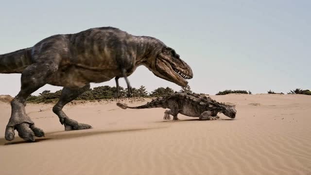 史前时代,霸王龙对战甲龙,史上最牛甲龙,没有之一