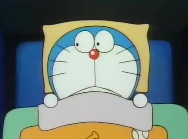 哆啦a梦:准备睡觉的哆啦a梦开始左思右想,怎么也睡不着