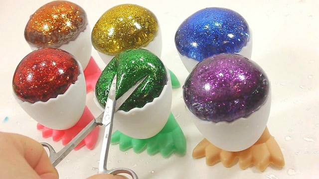 创意diy泡泡史莱姆,无硼砂简单材料,水晶泥剪爆的瞬间太治愈了