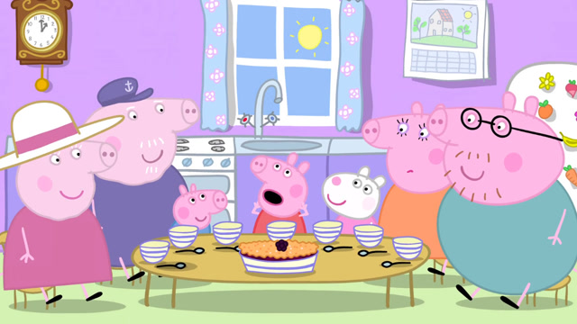 动画短片:佩奇做了好吃的晚餐,乔治却说了一句话,佩奇很生气