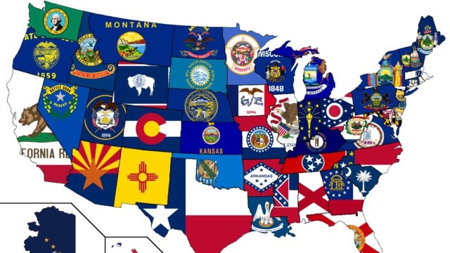 美国五十州州旗图片