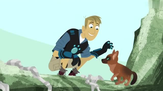 动物兄弟:马丁克里斯顺着脚印找到一只豺狼宝宝,简直可爱极了