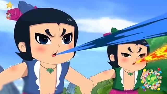 葫芦娃:水娃火娃及时赶到,前来助援三娃