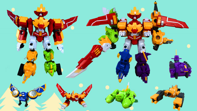 超强机甲蛋星侠五合体变形玩具 超酷超炫的合体机器人