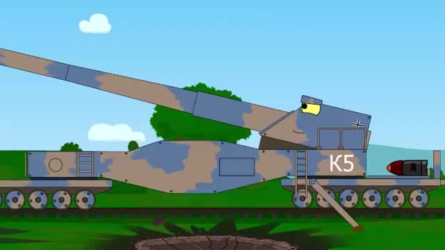 坦克世界搞笑动漫-苏系绿皮列车炮挑战德系海军列车炮 一砸一个坑