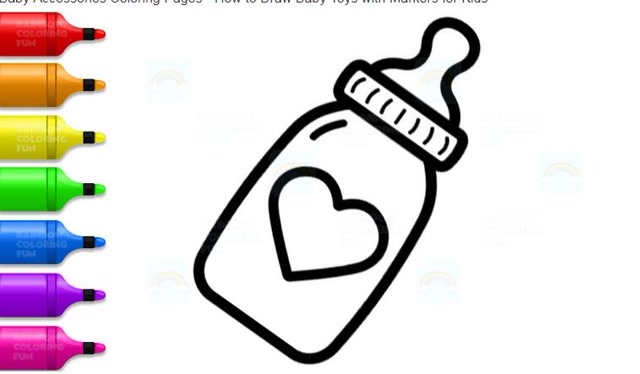 趣味简笔画:画奶瓶玩具