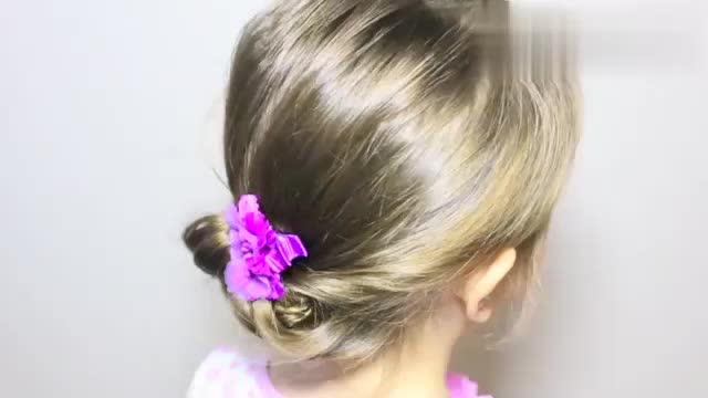 超可爱的宝宝盘发,秋天这样扎防炸毛!