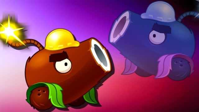 植物大战僵尸2:椰子大炮最大等级 vs 10个僵尸