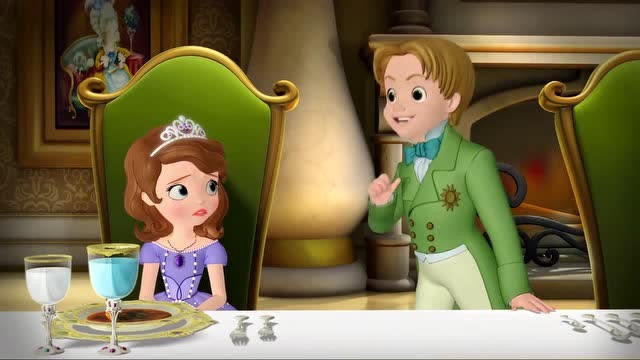 小公主苏菲亚:苏菲亚向爸爸打听绿怪人的事,哥哥抢先解惑!