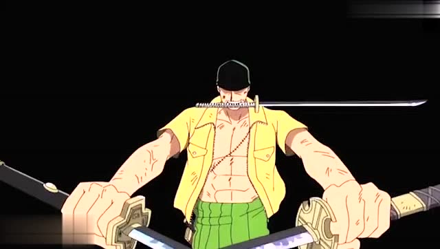 索隆三刀流vs卡库四刀流,有恶魔果实加成也打不过索大