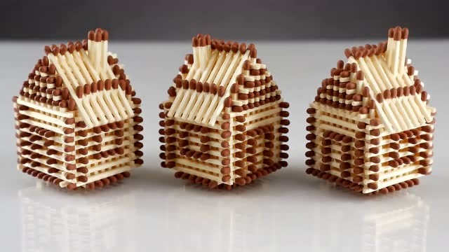 妙手生花,奇巧火柴小屋