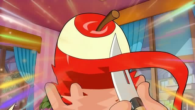 大苹果秒变苹果核,蓝天爸爸这削皮技术真高