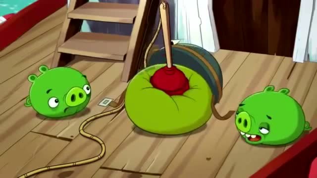 愤怒的小鸟 倒霉的钢盔猪