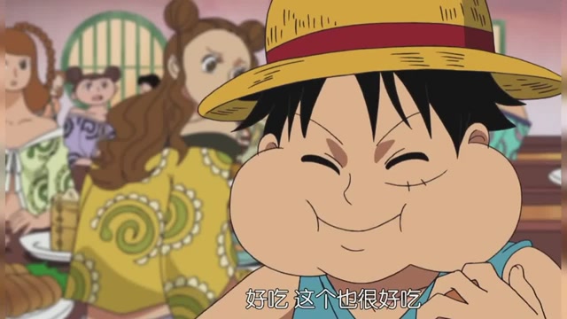 航海王:路飞参加宴会大口吃肉,这些女人们都看呆了