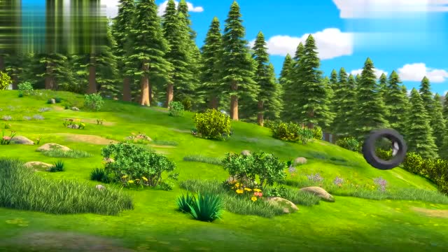 熊熊乐园:光头强脑洞大开,做了好几个滑草板,都失败了