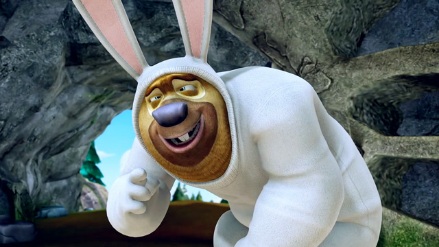 熊二玩起了换装术,一会是诸葛亮,一会是大侦探,现在是只兔子