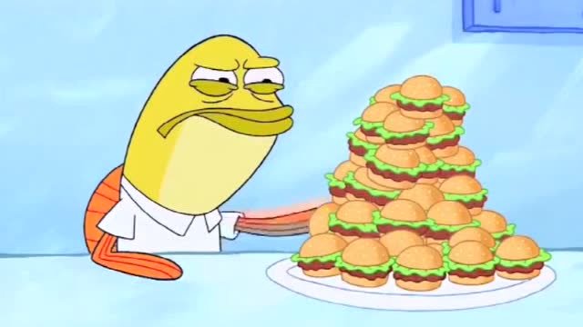 《海绵宝宝》海绵宝宝挑战超级大胃王,这是什么胃!