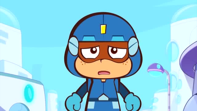 开心超人联盟粗心超人鼓足勇气向计算机怪发起进攻