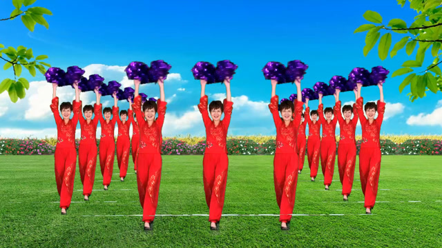 喜庆广场舞《福满农家》入门16步花球舞附分解,适合初学者!