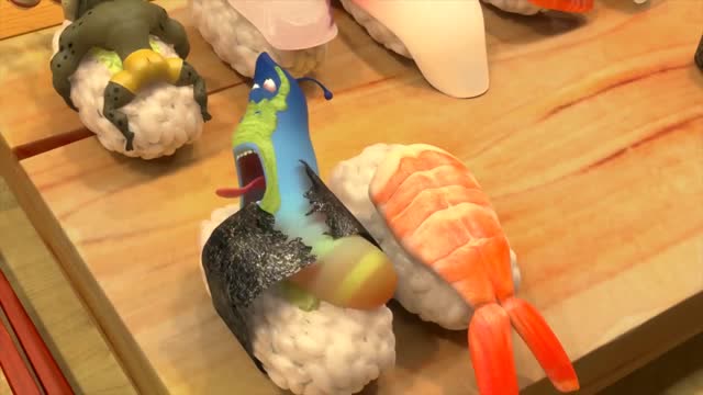 爆笑虫子:虫虫们都把自己的身体藏在寿司里,这样人类就不会发现吗