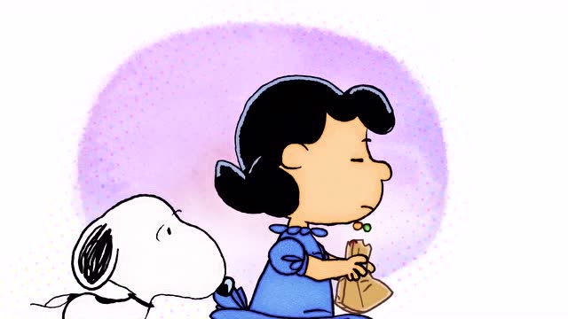 《史努比》露西:坐下史努比,有奖励给你哦!