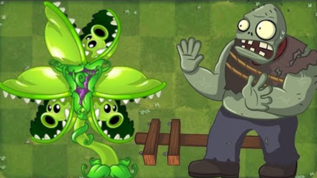 三头豌豆食人花有多恐怖,僵尸来一个灭一个