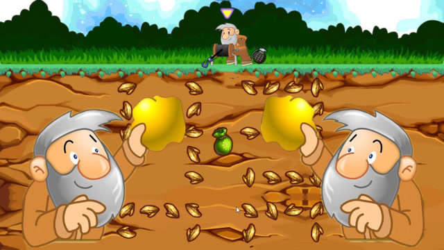 新黄金矿工小游戏,小矿工成功从地底下把小金子拉了上来顺利通关