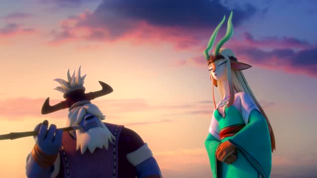 《巨兵长城传》鹿娘叫牛叔通知大家守住全村出口,不许小野离开