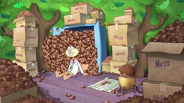 海绵宝宝:珊迪整个家里都是松果