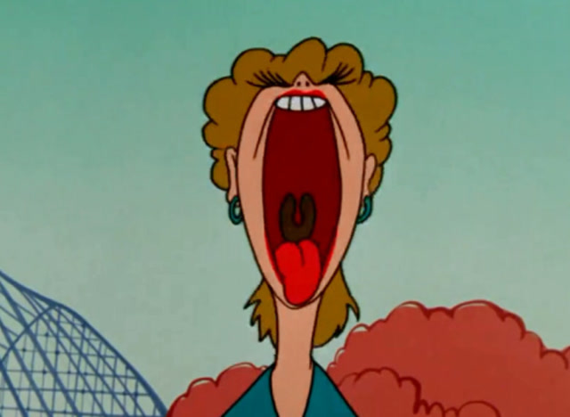 兔八哥:大嘴怪从铁箱中逃脱,游客们吓得落荒而逃!