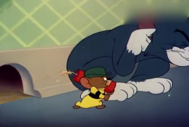 猫和老鼠:汤姆欺负杰瑞,杰瑞请来表哥,汤姆又要被虐了