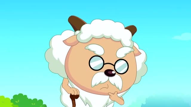 喜羊羊与灰太狼:刀羊爷爷救人方式真独特,沸羊羊差点掉下悬崖了