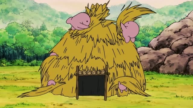 哆啦a梦:哆啦a梦和大雄教皮隆,这是建造茅草屋哦