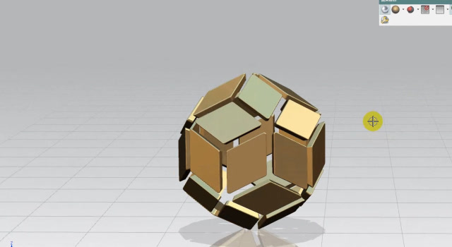 ug类似足球的30面体魔方造型建模
