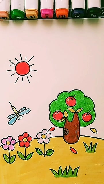 秋天的景色,简笔画来啦