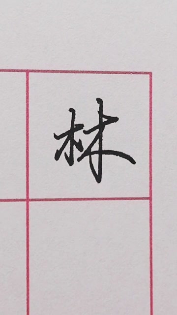 行楷基本笔画,林字练习!