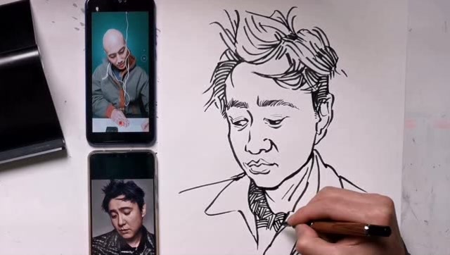 不打草稿画沈腾,出手老练迅速,你给多少分?