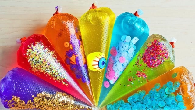 创意乐生活:七彩裱花泥史莱姆混合玩玩,哈哈