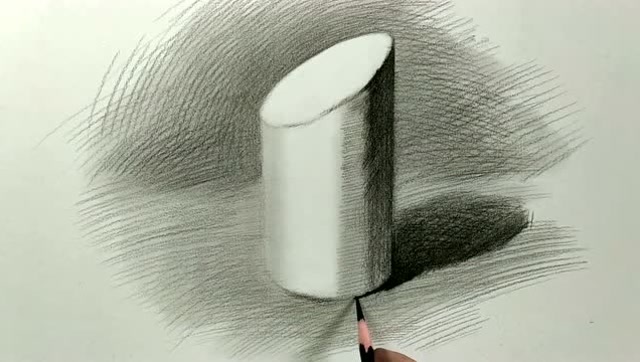 几何石膏体斜面圆柱光影素描