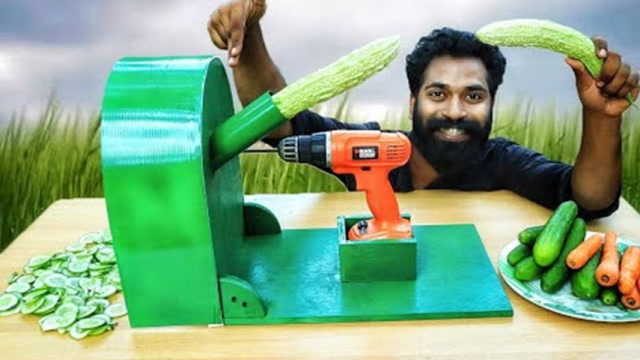 手电钻竟然成了切菜机,看到外国牛人改造,网友:这也可以?