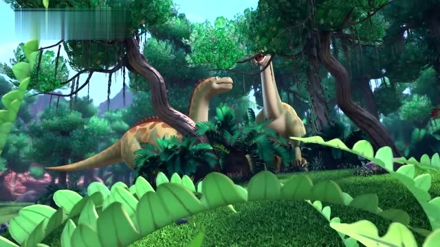 猪猪侠和阿五找到了伊森龙,伊森龙的脖子好长啊